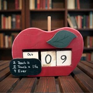 Charming Red Apple Perpetual Calendar Apple